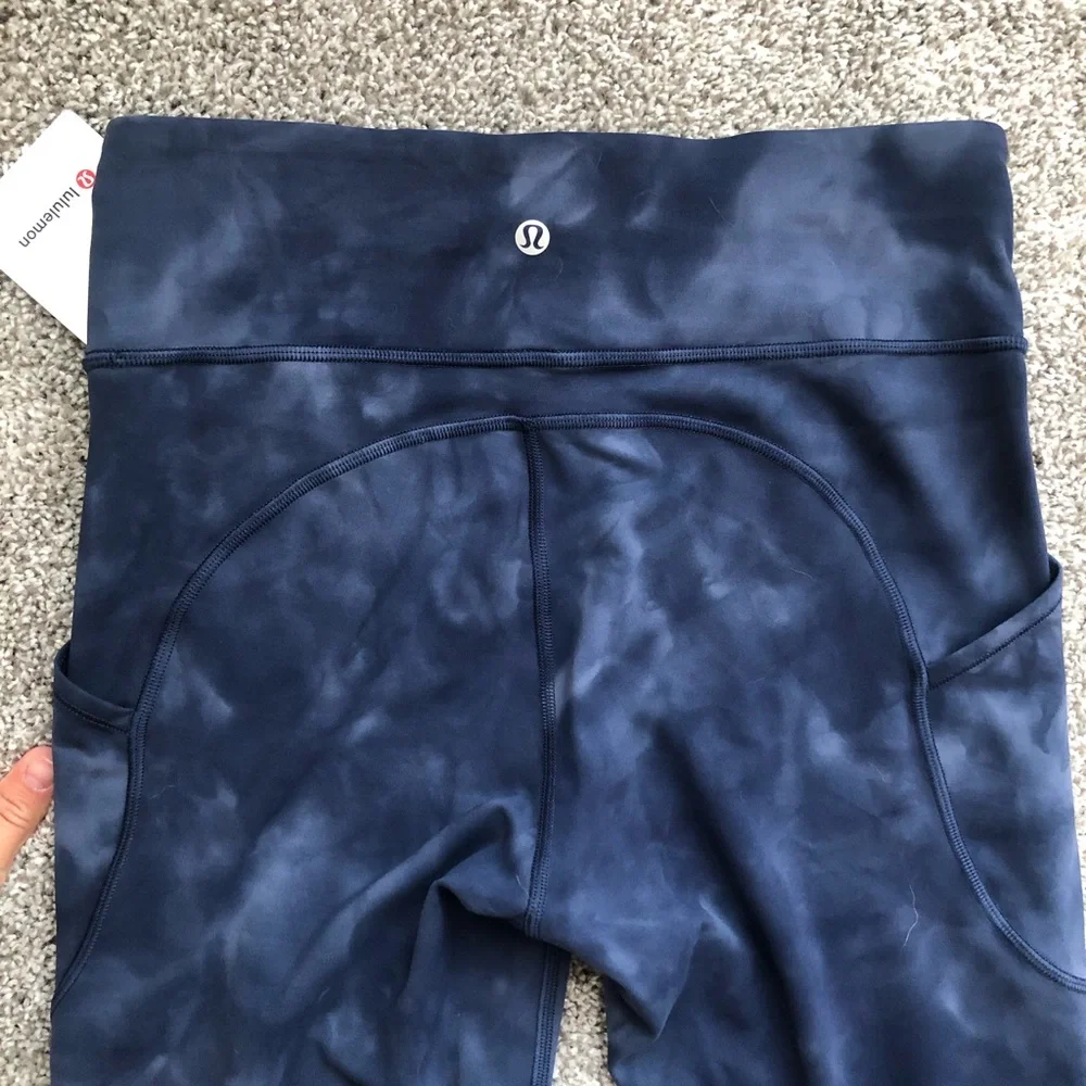 lululemon athletica Navy Tie-Dye High-Rise Leggings